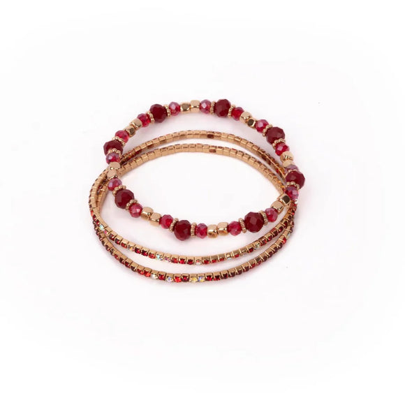 Great Pretenders 90021 Boutique Ruby Red Bracelet Set