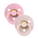 BIBS Pacifier Original COLOUR Latex 2pk Petal/Baby Pink