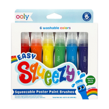 Ooly Easy Squeezy - Squeezable Poster Paint Brushes 6pc