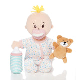 Manhattan Baby Love Stella Sleepy Time Set Peach Doll with Blonde Tuft