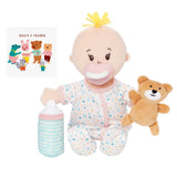 Manhattan Baby Love Stella Sleepy Time Set Peach Doll with Blonde Tuft