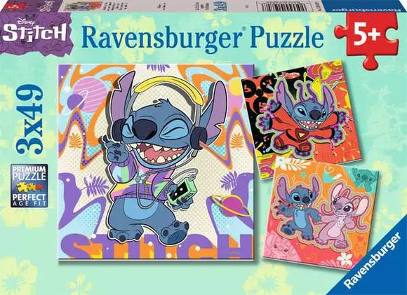 Ravensburger 3x49pc Puzzle 12001070 Stitch