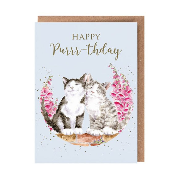 Birthday Card Cat Happy Purr-thday