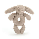 Jellycat Bashful Beige Bunny Ring Rattle 