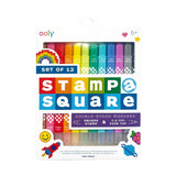 Ooly Stamp-a-Square Double-Ended Markers - set of 12
