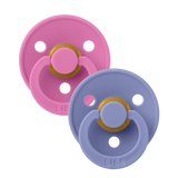 BIBS Pacifier Original COLOUR Latex 2pk Bubblegum/Peri