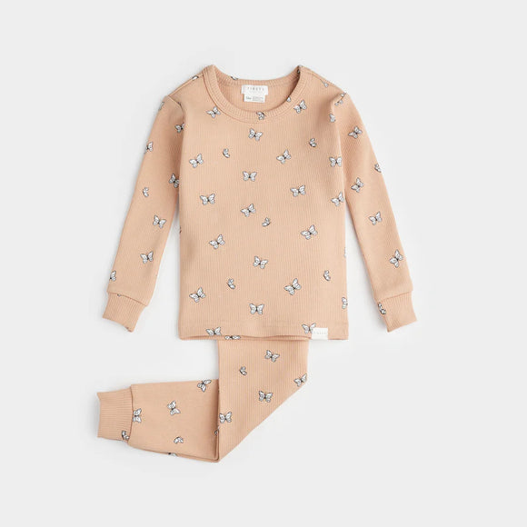 Petit Lem 2pc Pajama Set Butterfly Print Baby