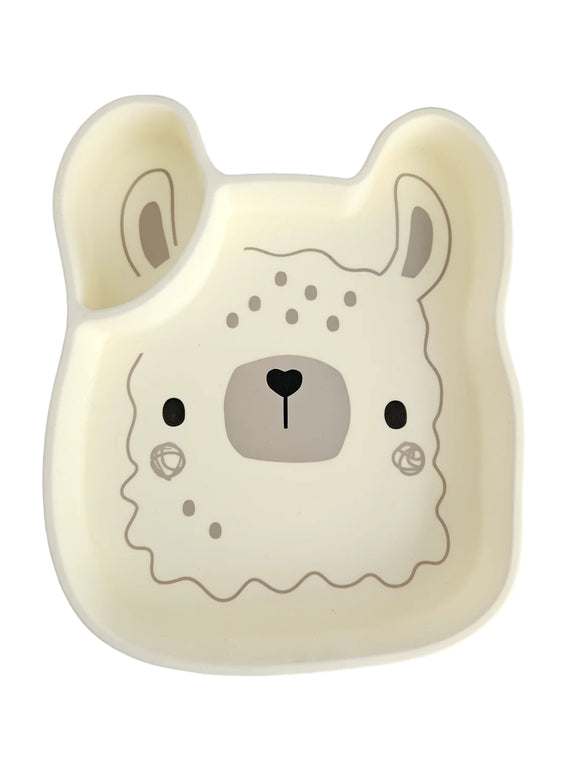 Loulou Lollipop Silicone Suction Snack Plate - Llama