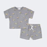 Petit Lem 2pc Short set Diggers Print