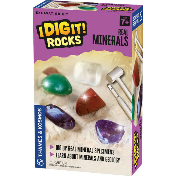 Thames & Kosmos I Dig It! Rocks - Real Minerals Excavation Kit