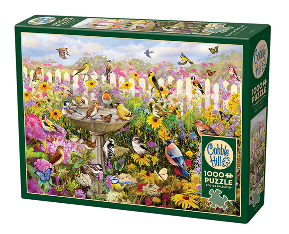 Cobble Hill 1000pc Puzzle 40335 Backyard Bird Bath