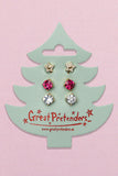 Great Pretenders 87520 Holiday Pleather Tree Clip-on Earrings