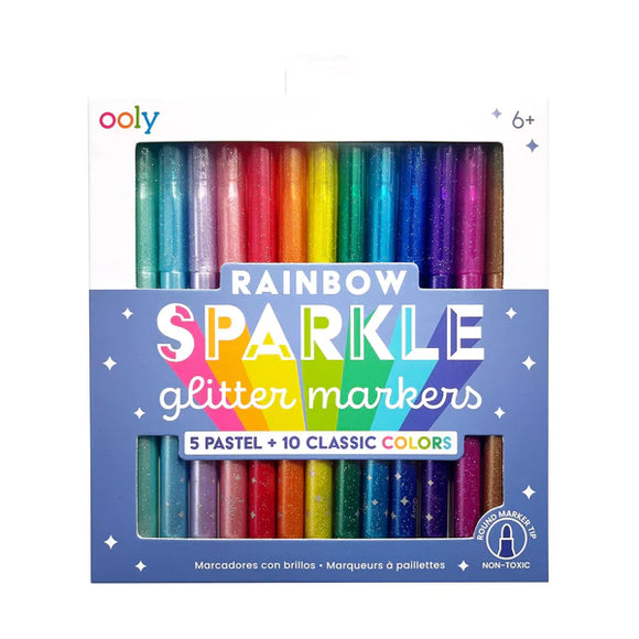 Ooly Rainbow Sparkle Glitter Markers 15 pk