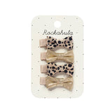 Rockahula Leopard Shimmer Mini Bow Clip Set