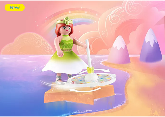 Playmobil 71364 Princess Magic Rainbow Spinning Top with Princess