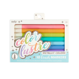 Ooly Color Lustre Metallic Brush Markers 10 pk