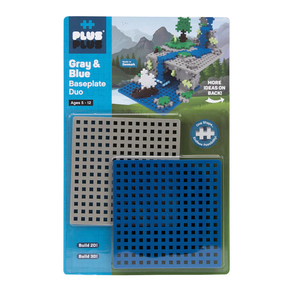 Plus-Plus Baseplate Duo Gray & Blue