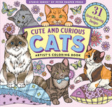 Cute and Curious Cats Artist's Coloring Book