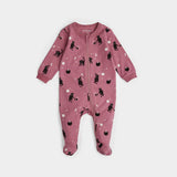 Petit Lem Sleeper Witchy Cats Glow in the Dark on Plum Sleeper