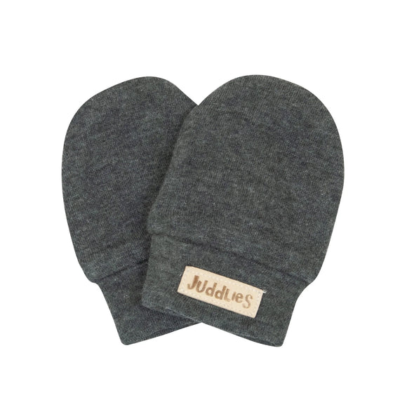 Juddlies Breathe EZE Scratch Mitts - Charcoal Grey