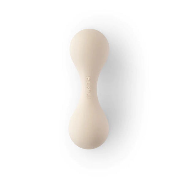 Mushie Silicone Baby Rattle Toy Shifting Sand