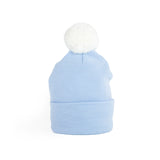 Kidcentral Essentials Newborn Hat - Single Pompom - Blue