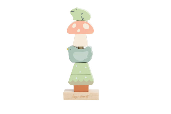 Pearhead Wooden Stacking Toy - Woodland