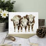 All Occasion Card - 'Paddy, Percy and Pedro' Cow