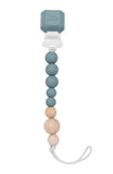 Loulou Lollipop Colour Pop Silicone & Wood Pacifier Clip - Slate