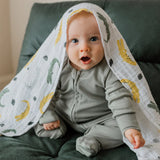 Perlimpinpin Cotton Muslin Swaddle Crocodile