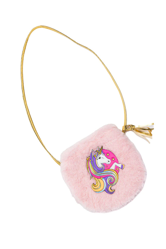 Great Pretenders 83320 Fluffy Pink Unicorn Petite Purse