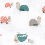 Perlimpinpin Cotton Muslin Swaddle Turtles