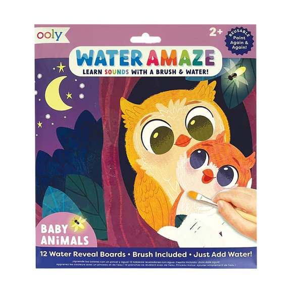 Ooly Water Amaze Water Reveal Boards - Baby Animals
