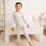 Petit Lem 2pc Pajama Set Hockey Print on Grey