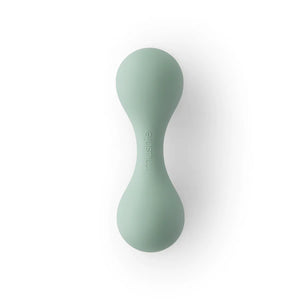 Mushie Silicone Baby Rattle Toy Cambridge Blue