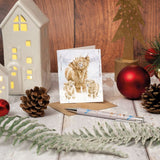 Gift Enclosure Card - 'A Highland Christmas' Highland Cow