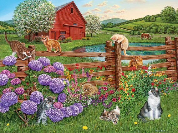 Cobble Hill 275pc Easy Handling Puzzle 48015 Farm Cats