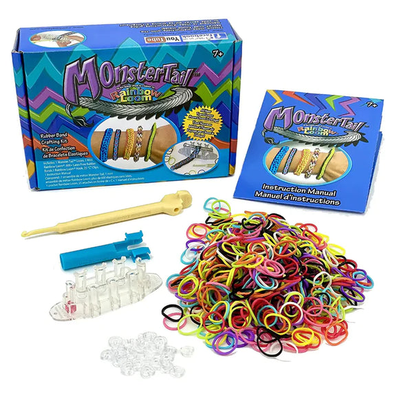 Rainbow Loom Monster Tail Rubber Band Crafting Kit