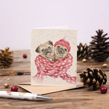 Gift Enclosure Card - 'Snug as a Pug' Pug