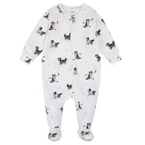 Petit Lem Sleeper - Hockey Dogs on Off-White LunaKnit