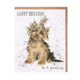 Birthday Card 'Princess' Yorkshire Terrier