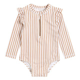 Petit Lem UV Swimsuit Stripe Print Long Sleeves KIDS'
