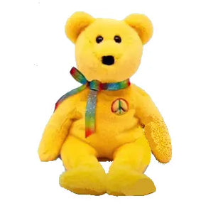 Ty PEACE ll the Yellow Bear - Commemorative 30th Anniversary version