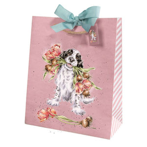 Wrendale Gift Bag (Large) "Blooming with Love" - Dog