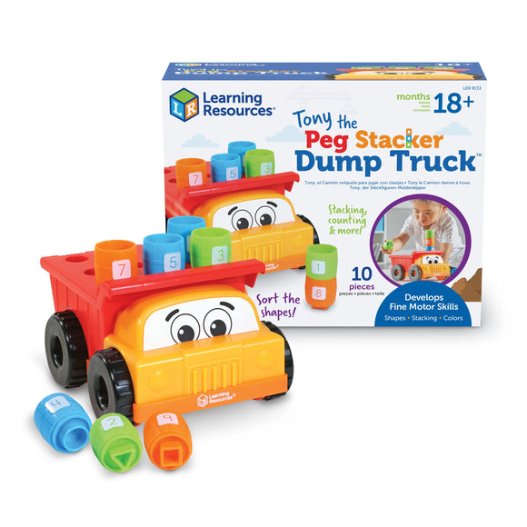 Learning Resources 9133 Tony the Peg Stacker Dump Truck