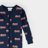 Petit Lem Rib Convertible Sleeper Fire Truck Print