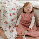 Perlimpinpin Cotton Muslin Swaddle Roses