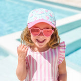 Jan & Jul Polarized Sunglasses Heart Peachy Pink w/aurora lens