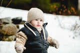 Calikids W2402 Ribbed Knit Hat Beige