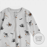 Petit Lem Sleeper Dinoscaries Glow in the Dark on Lunar Grey